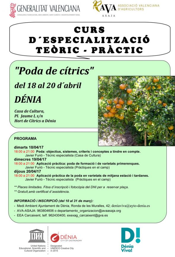 Curso de poda de cítricos Dénia Dénia