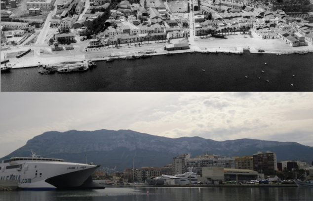 El puerto de Dénia Antes y depués