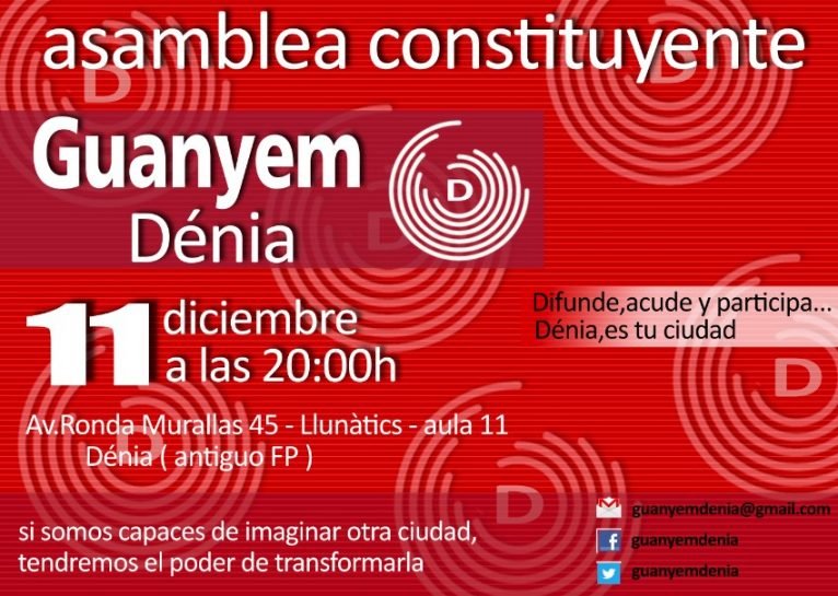 Cartel  asamblea Guayem Dénia