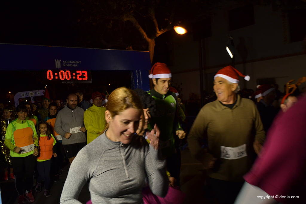 La familia Camino comenzando la carrera