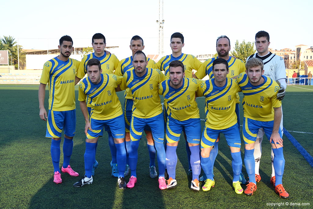 Once del CD Dénia ante la UD Portuarios