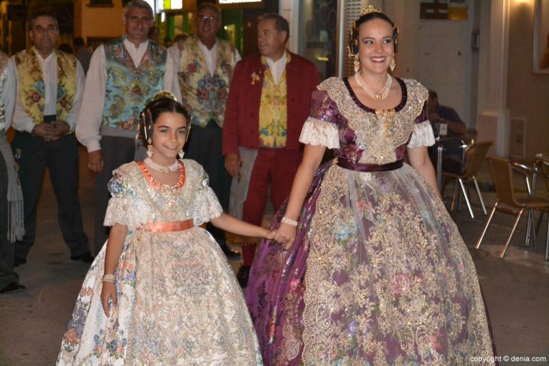 Elección falleras mayores Dénia 2018 - Llegada de las falleras mayores