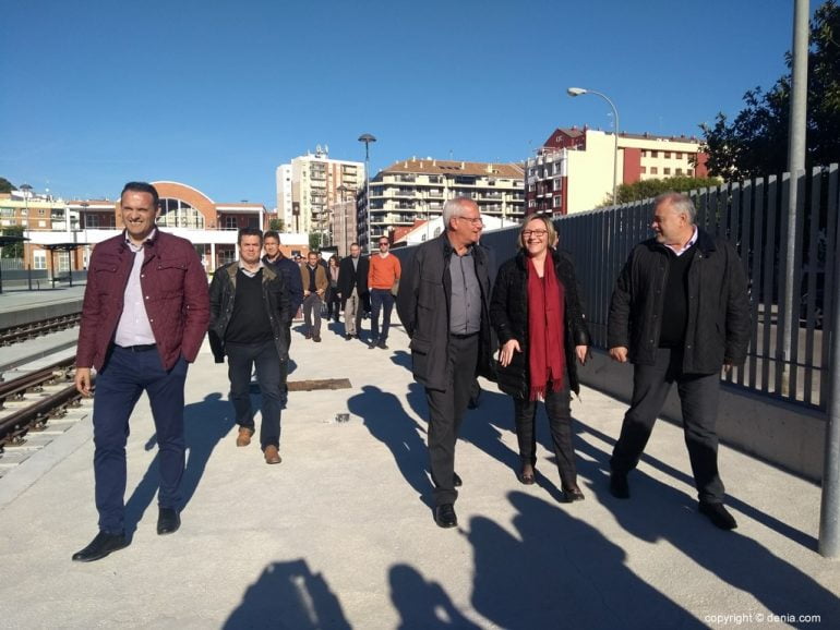 Visita a las obras del tranvía en Dénia