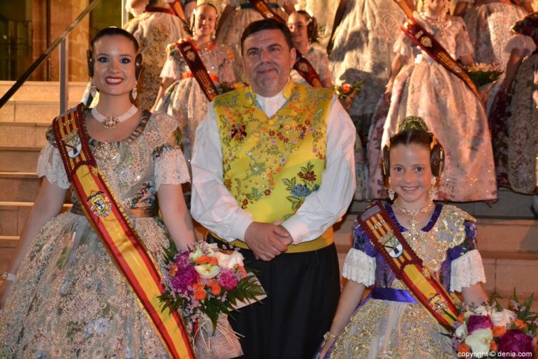 Elección Falleras Mayores de Dénia 2019 - Con el presidente de la Junta