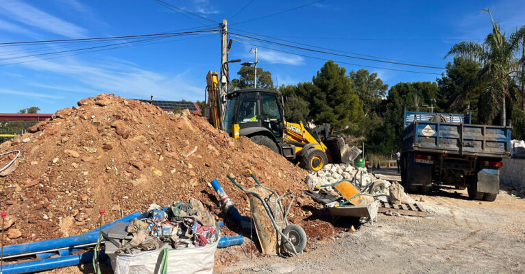 Inicio de las obras de la rotonda de Santa Llúcia