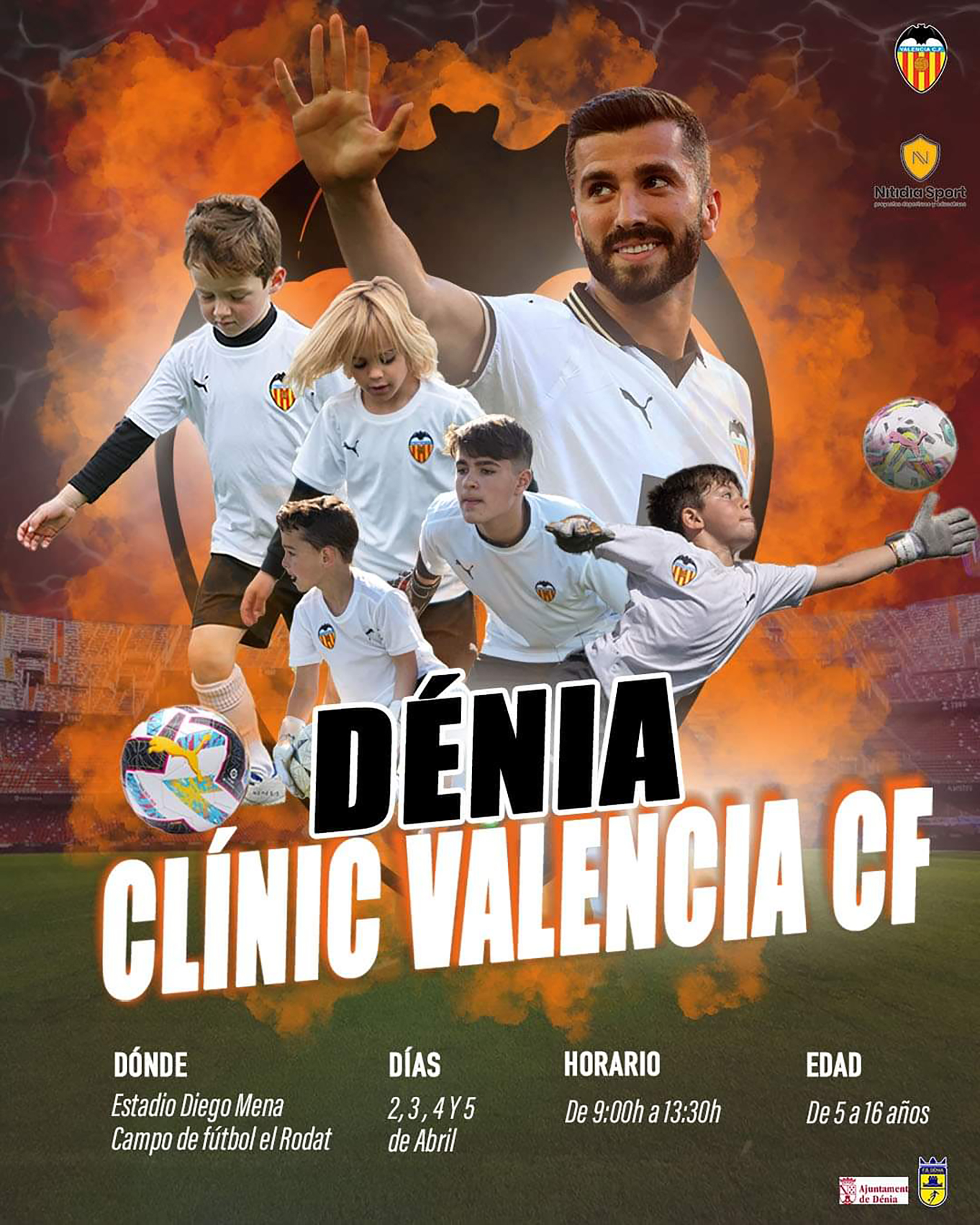 Cartel del Campus Clínic València CF-Dénia 2024