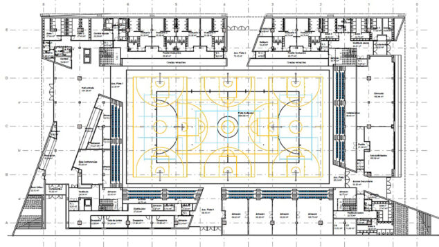 Imagen: Plano del nuevo pabellón deportivo de Dénia