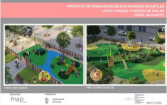 proyecto de renovacion de los parques de chabas y del centro de salud dest