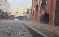 lluvia en una calle de la xara