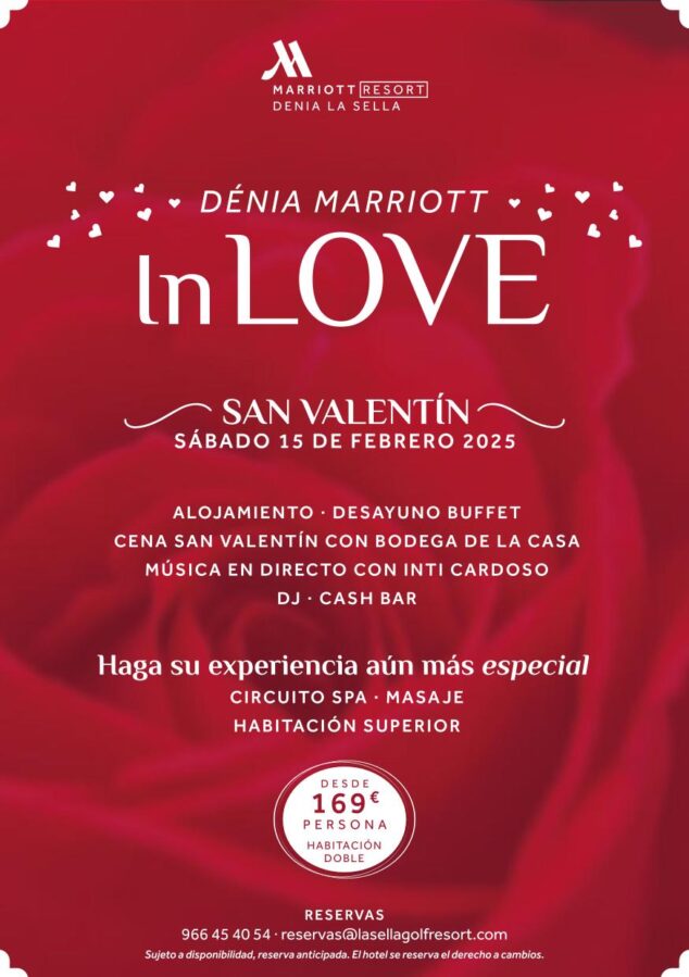 asi sera tu san valentin en denia marriott la sella con amor lujo y pasion