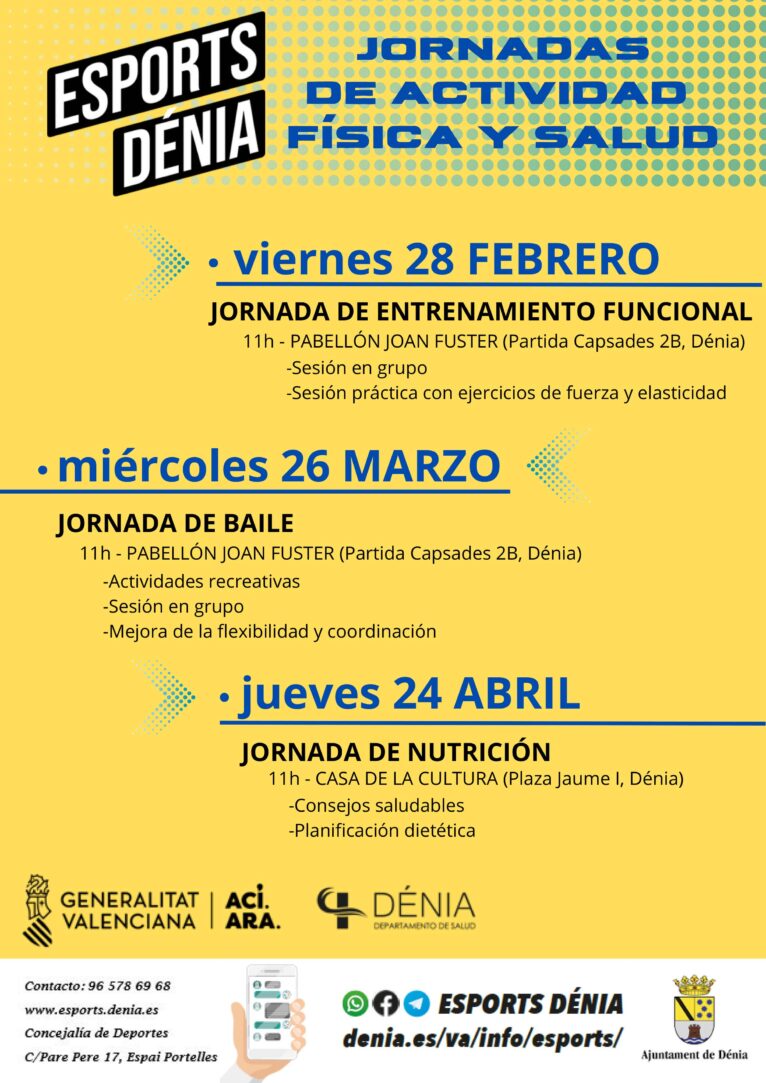 Programación jornadas actividad fisica y salud