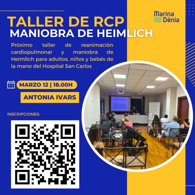 Imagen: Taller RCP y maniobra de Heimlich organizado por Marina de Denia