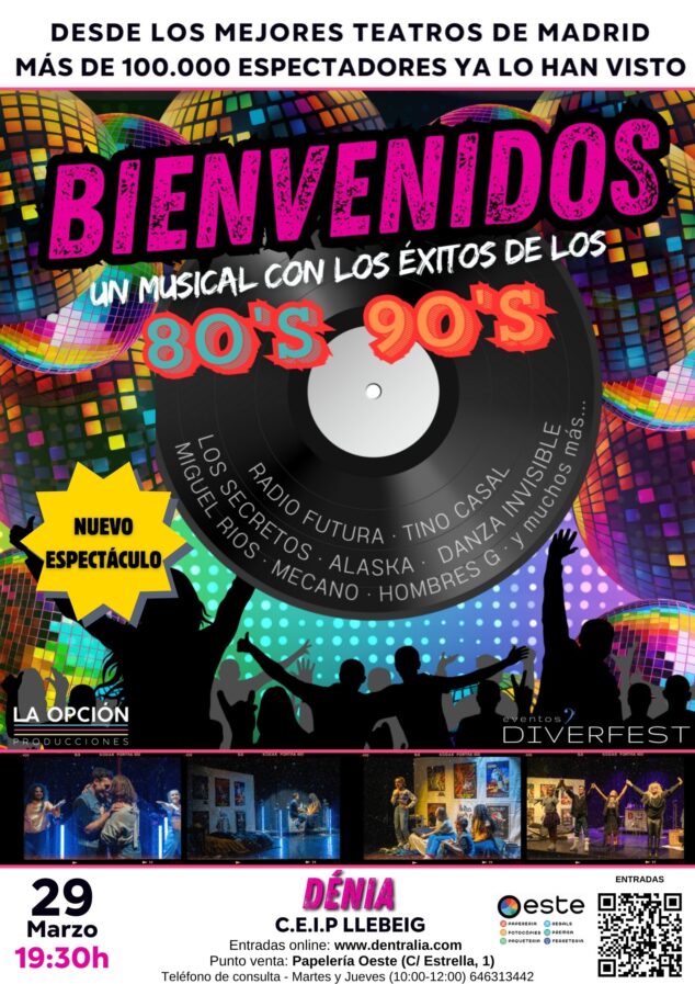 Imagen: Disfruta del musical 'Bienvenidos' y disfruta de un viaje por los éxitos de los 80's y 90's