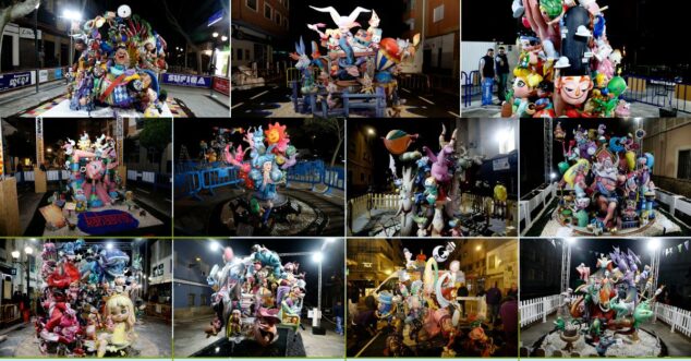 Imagen: Todas los monumentos infantiles de las Fallas de Dénia 2025, de noche